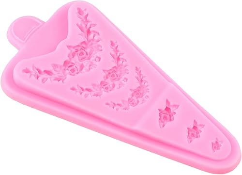 Vista 26 de Zixiang Molde de caramelo de flores de rosa, moldes de fondant de hojas, moldes de flores de peonía, moldes de silicona para azúcar, manualidades