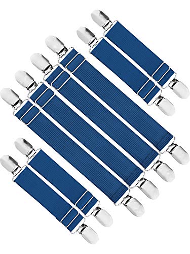 Boao 8 Pcs Adjustable Boot Straps for Cowboy Boots Pant Garter Clip