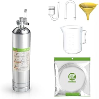 FZONE 2.5L Aquarium CO2 Generator System Carbon Dioxide Reactor Kit with Regulator and Needle Valve for Aquarium Plants Tanks