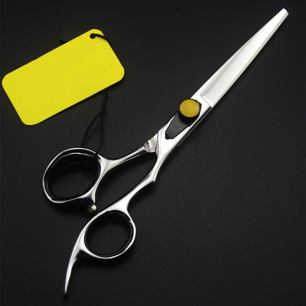 Taglio dei Capelli, 6 Pollici Professionale in Acciaio Giallo Gemma Capelli Taglio Diradamento Barbiere Taglio dei Capelli Forbici Parrucchiere