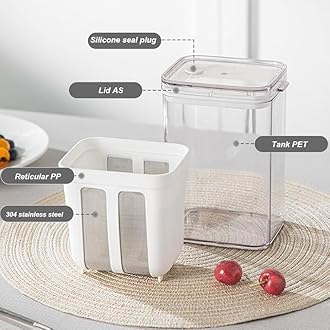 Greek Yogurt & Curd Maker - 1100ml Fine Mesh Strainer with Lid | Multifunctional Yogurt Filter | Curd Maker for Home | Perfect for Homemade Yogurt, Curd, Cheese Maker (Pack of 1)