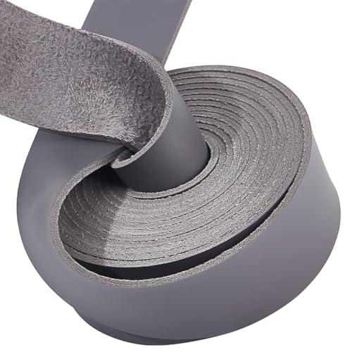 NBEADS 2.2 Yards PU Leather Strap, 2.5cm Wide Flat Leather Straps for Single Sided Tooling DIY Arts & Craft Projects