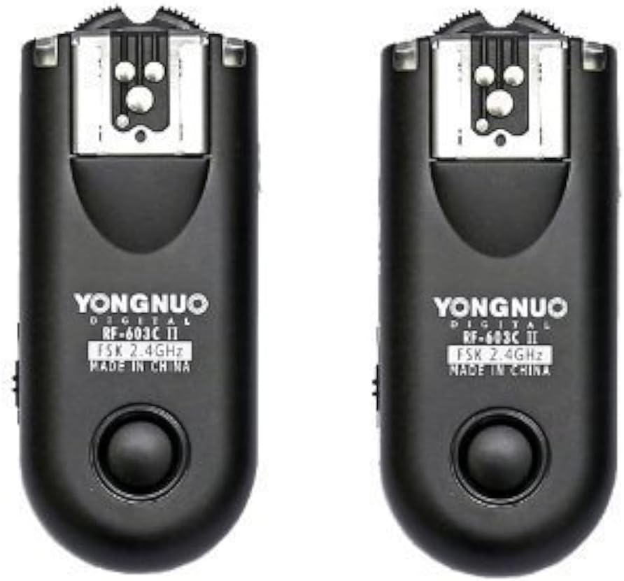 Yongnuo Upgrade RF-603 II C1 Flash Trigger/Wireless Shutter Release Transceiver Kit for Canon Rebel 300D/350D/400D/450D/500D/550D/1000D Series