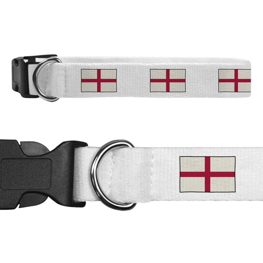 Azeeda 'England Flag' Dog Collar - White, S (PR00084243)