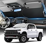 Zanch Car Windshield Sunshade M (64 × 32 in), Foldable 7-Layer Light-Blocking Automotive Sun Shade for Front Windshield to Keep Vehicle Cool, Sun Shield for Car Windshield Fits SUVs & Pickup Trucks