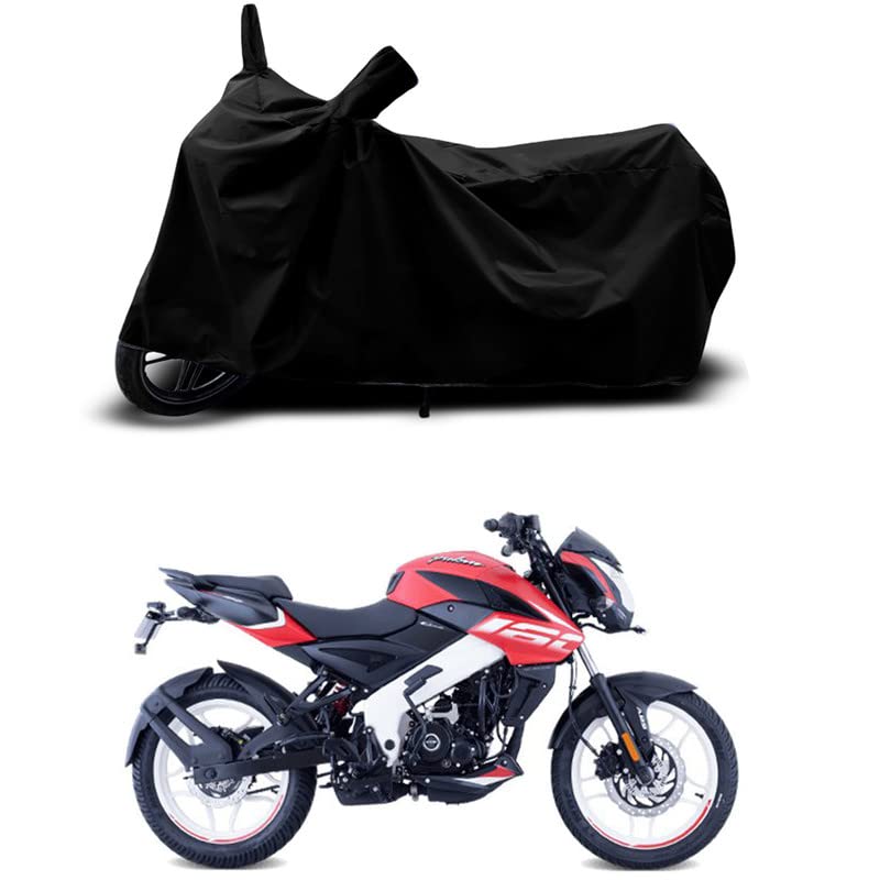 Image of 100% Scratchproof /UV-Rays /Heat Protection /Birds Dropping /Water Resistant /Dust Proof /Waterproof /Full Bike Scooty Two Wheeler Body Cover Compatible for Pulsar NS160 All Varients[Black]