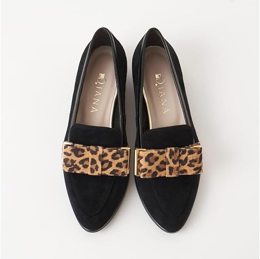 Amazon | [ダイアナ] ローヒール・フラットシューズ 日本製 黒