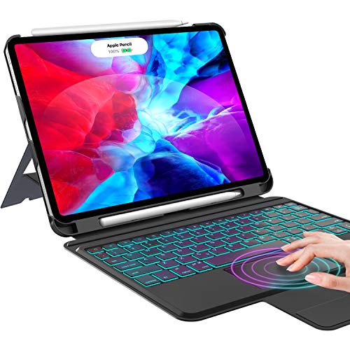 Top Rated iPad Pro 11 Inch 2021 Case with Keyboard, Keyboard for iPad Air (4th Generation) Touchpad - Backlight - Trackpad Smart Magic Keyboard for iPad Air 4 10.9 inch -iPad Pro 11 (3rd/2nd/1st Gen), Gray