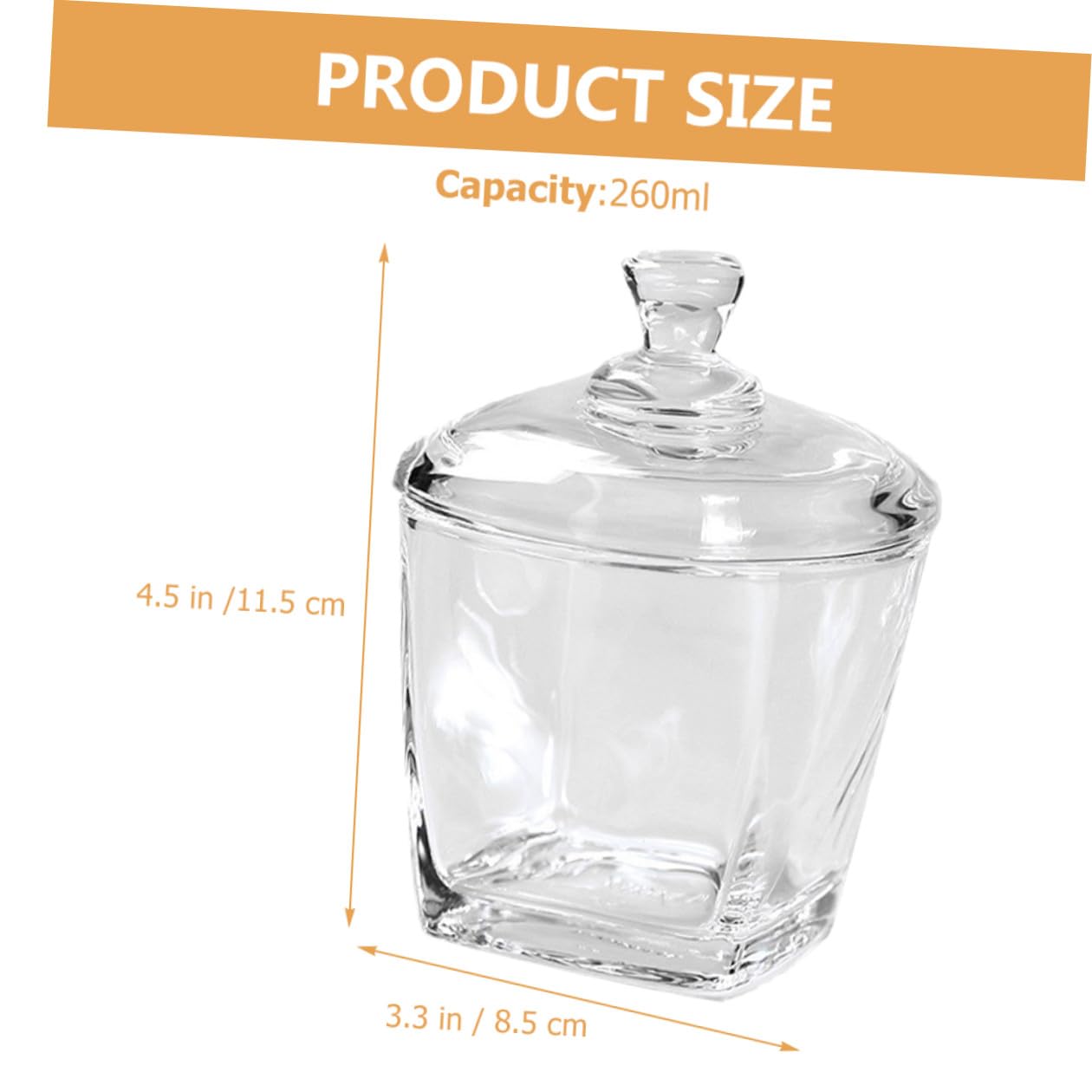 SHINEOFI 2 Stück Glas Snackbehälter Mit Deckel 260ml Aus Klarglas Luftdichtes Bonbonglas Für Süßigkeiten Und Teeaufbewahrung Dekorativer Vorratsbehälter
