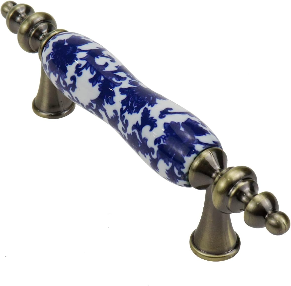 Mcredy 4 Pcs Ceramic Drawer Pulls Blue and White Porcelain Cabinet Pulls Handles Vintage Chinese Style Hardware for Kitchen Bathroom Cabinet Dresser Wardrobe
