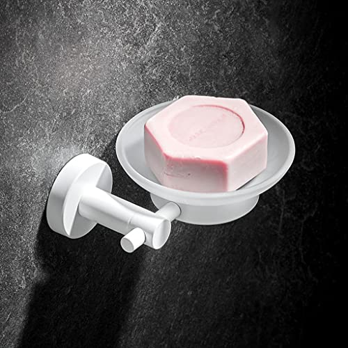 XDLEDMKIZ Towel Rack Bathroom Accessories Kit, 304 Stainless Steel Toilet Brush, Tissue Holder, Towel Ring, Toothbrush Cup, Soap Dish, Towel Hook soap dish (Soap Dish)