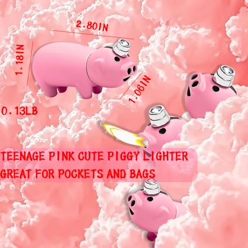 Encendedor Mini Cerdito Rosa WEQTETJU miniatura 4