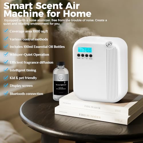 Hotel Collection Diffuser, House Scent Machine, 10000 Sq.Ft of Coverage, 200ml Large Capacity Aromatherapy Machine, Scent Diffusers for Home Large Room, Office Waterless Essential Oil Diffuser, White - Image 2