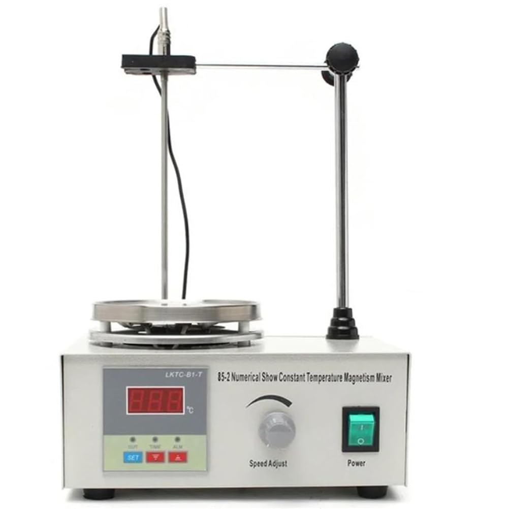 Agitador magnético de laboratorio con placa calefactora y pantalla digital, mezclador de velocidad ajustable para experimentos científicos