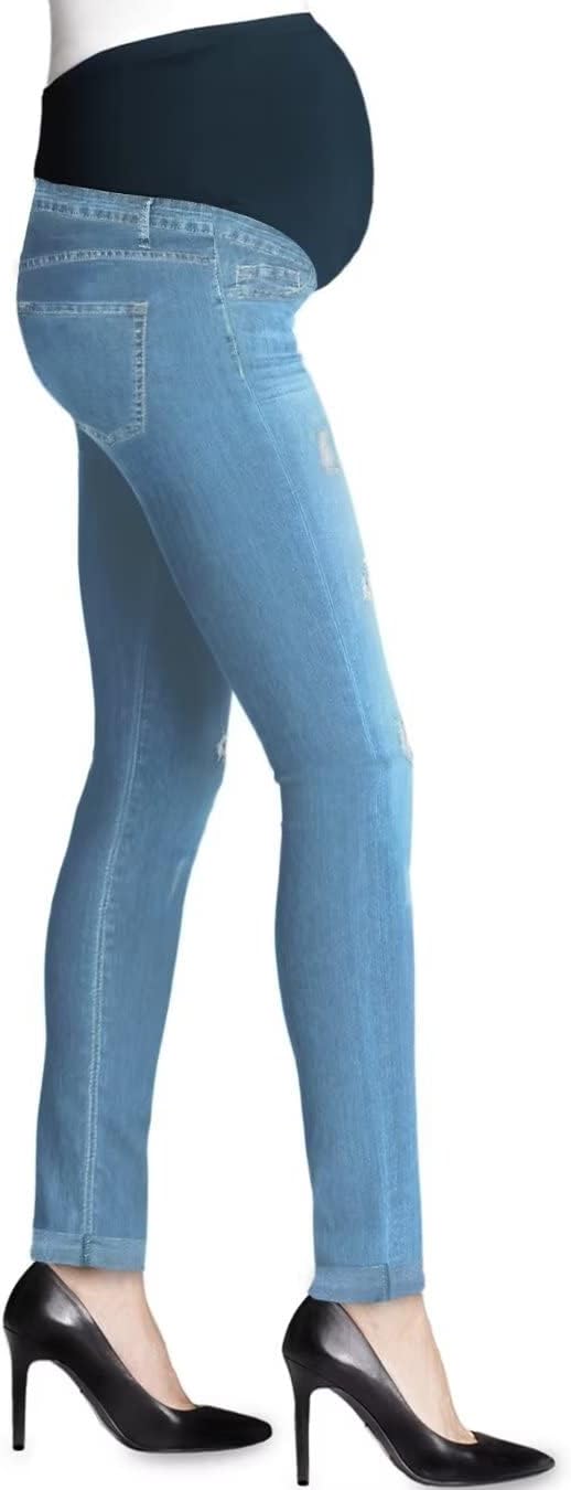 Hybrid & Company Maternity Women's Super Comfy Ultra Stretch Skinny Jeans - Image 2