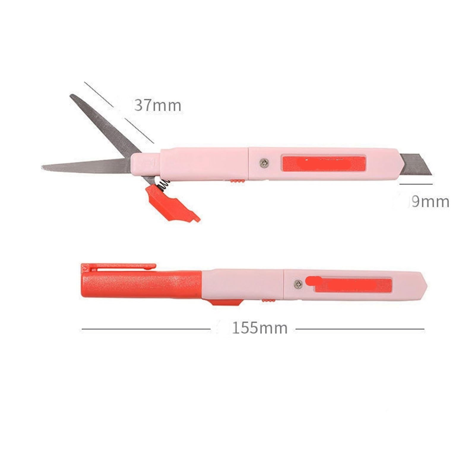 JINGYAN Cuchillos multiusos Art Knife Portable Scissors(Blue)