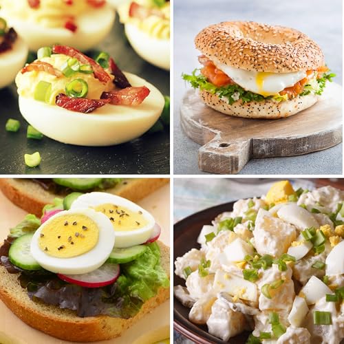 Nostalgia Retro Electric Large Hard-Boiled Egg Cooker, 7 Capacity, Poached, Scrambled, Omelets, Whites, Sandwiches, for Keto & Low-Carb Diets, Aqua - image 8