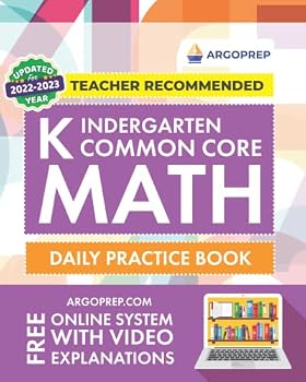 Paperback Kindergarten Common Core Math: Daily Practice Workbook | 1000+ Practice Questions and Video Explanations | Argo Brothers (Next Generation Learning Standards Aligned (NGSS)) Book