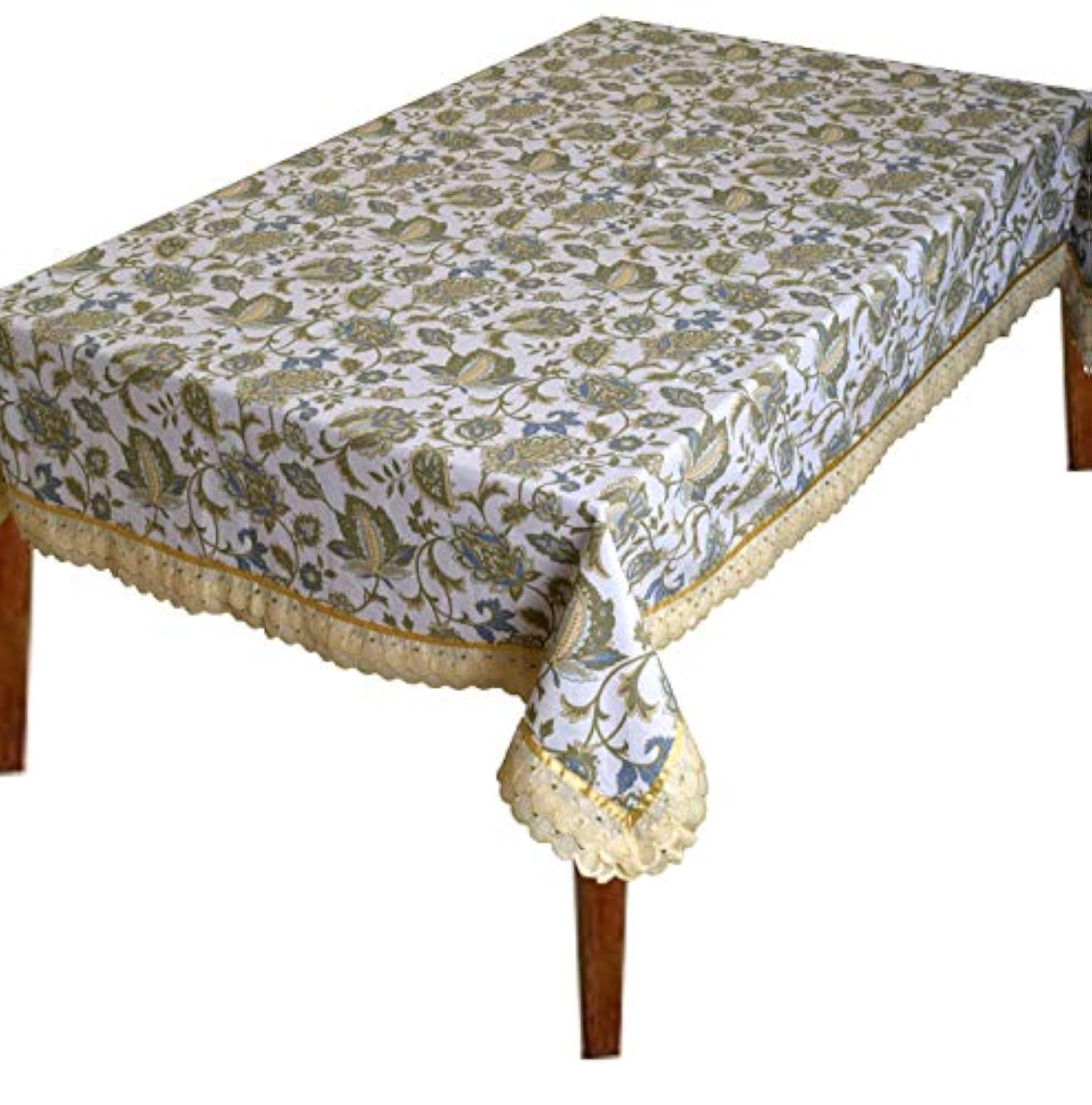 Cotton Decorative Hand Made Dining Table Cover for 6 Seater
