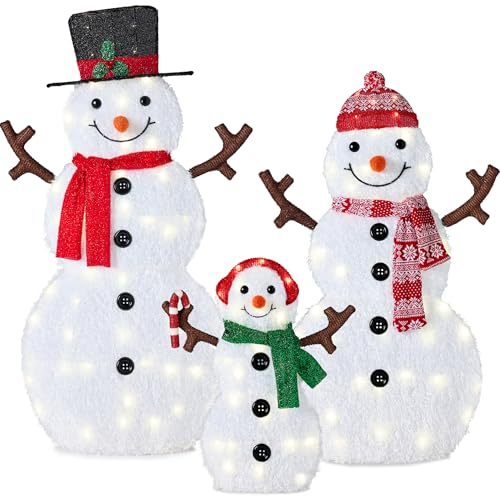 Best Choice Products 4ft 3-Piece 2D Lighted Christmas...