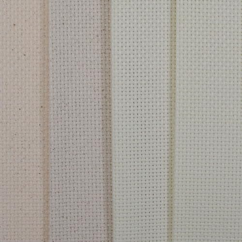 Image of KCS 4 pc of 12 inch x 18 inch(30cmx45cm) 14CT Counted Cotton Aida Cloth Cross Stitch Fabric (Cream+Oatmeal)