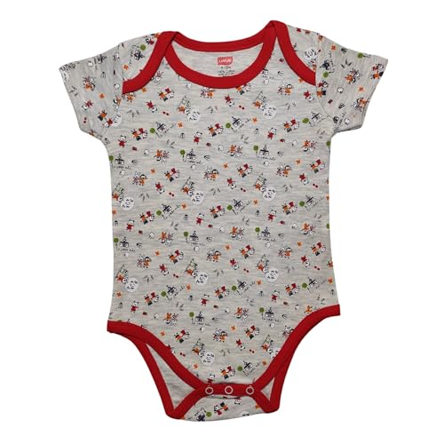 Image of LuvLap Baby Boys & Girls 100% Cotton Half Sleeve Romper /Bodysuit, Pack Of 3