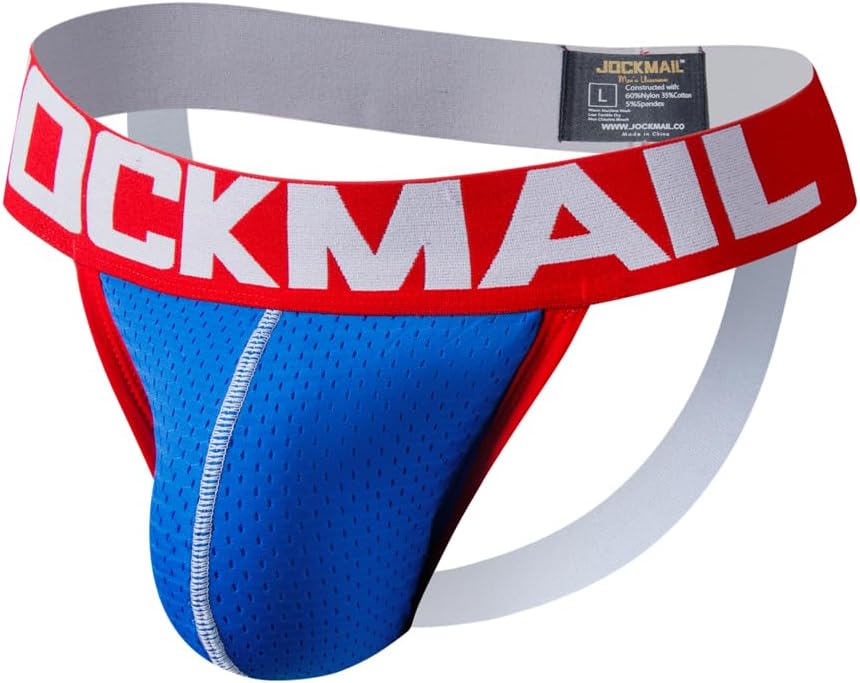 Mens Jockstrap Underwear Wide Belt Athletic Supporter Mens Thongs Sport Underwear Jock Strap