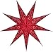 Produktbild JUSTSTARS Papierstern mit Beleuchtung  Set mit Kabel und LED  Weihnachtsstern zum Hängen / Fenster-Deko  40cm red
