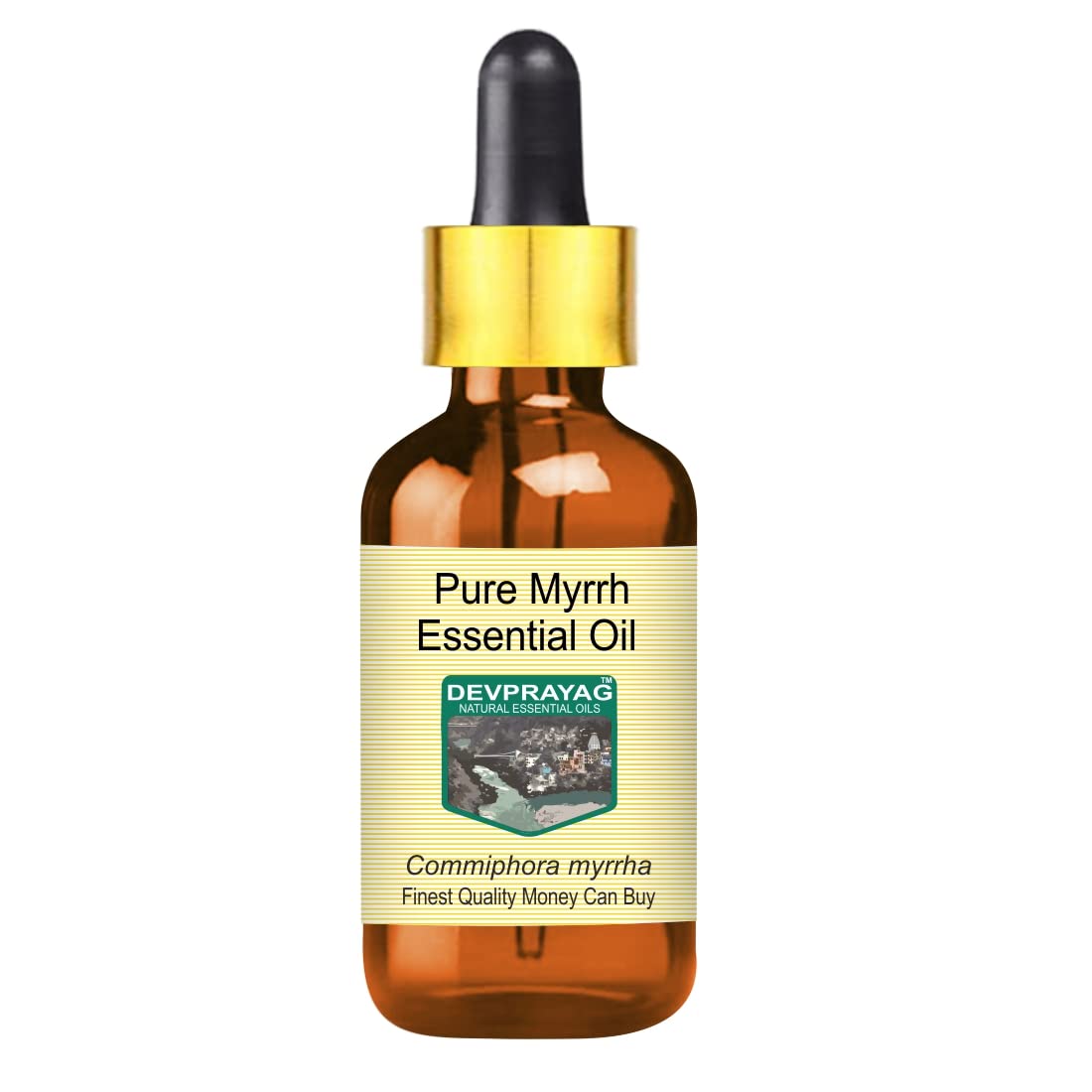 Devprayag Pure Myrrh Essential Oil (Commiphora myrrha) with Glass Dropper Steam Distilled 10ml (0.33 oz)