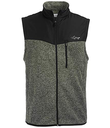 Greg Norman Mens Fleece Outerwear Vest, Green, Small