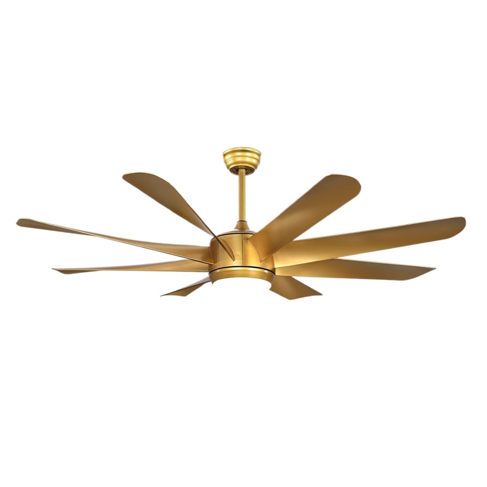 ERETYRET Fan Lamp Restaurant Living Room Ceiling ABS Modern Simple Golden Silent Zhongshan Quiet Cooling