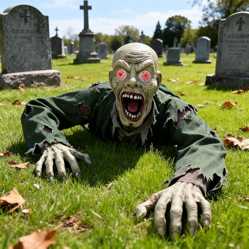 15 Best Animatronic Werewolf Howlers to Haunt Your Halloween Decor 27 Halloween Animated Zombies Outdoor Decorations, Voice Activated Prop with Glowing