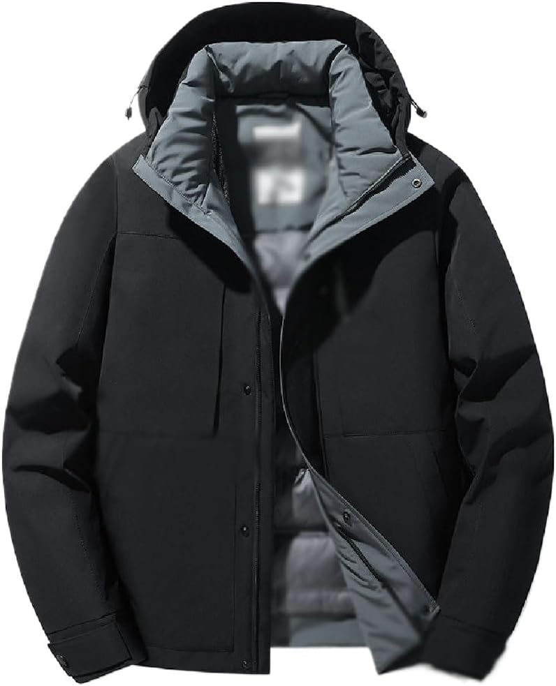 VIDI Hooded Duck Down Winter Thickened Warm Windproof Jacket Long Section