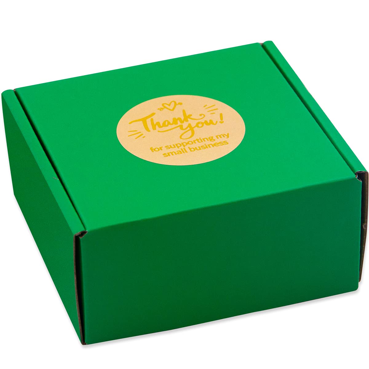 Small Mailing Boxes 4" x 4" x 2" Green 25 Pcs Gift Boxes Corrugated Cardboard Box Mailers for for Small Business Shipping