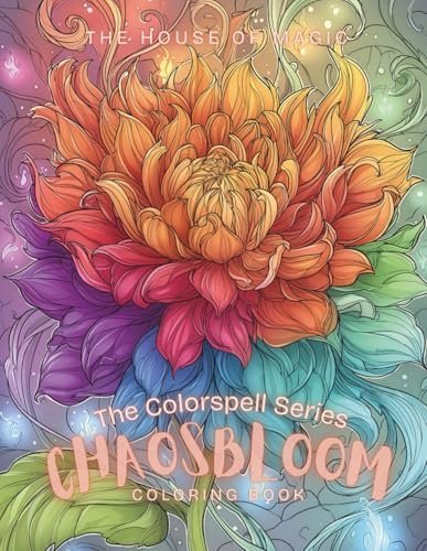 CHAOSBLOOM: Flower Coloring Book for Adults, Trippy Chaos Line Art, Abstract Floral Patterns, Stress Relief: Color your way thro
