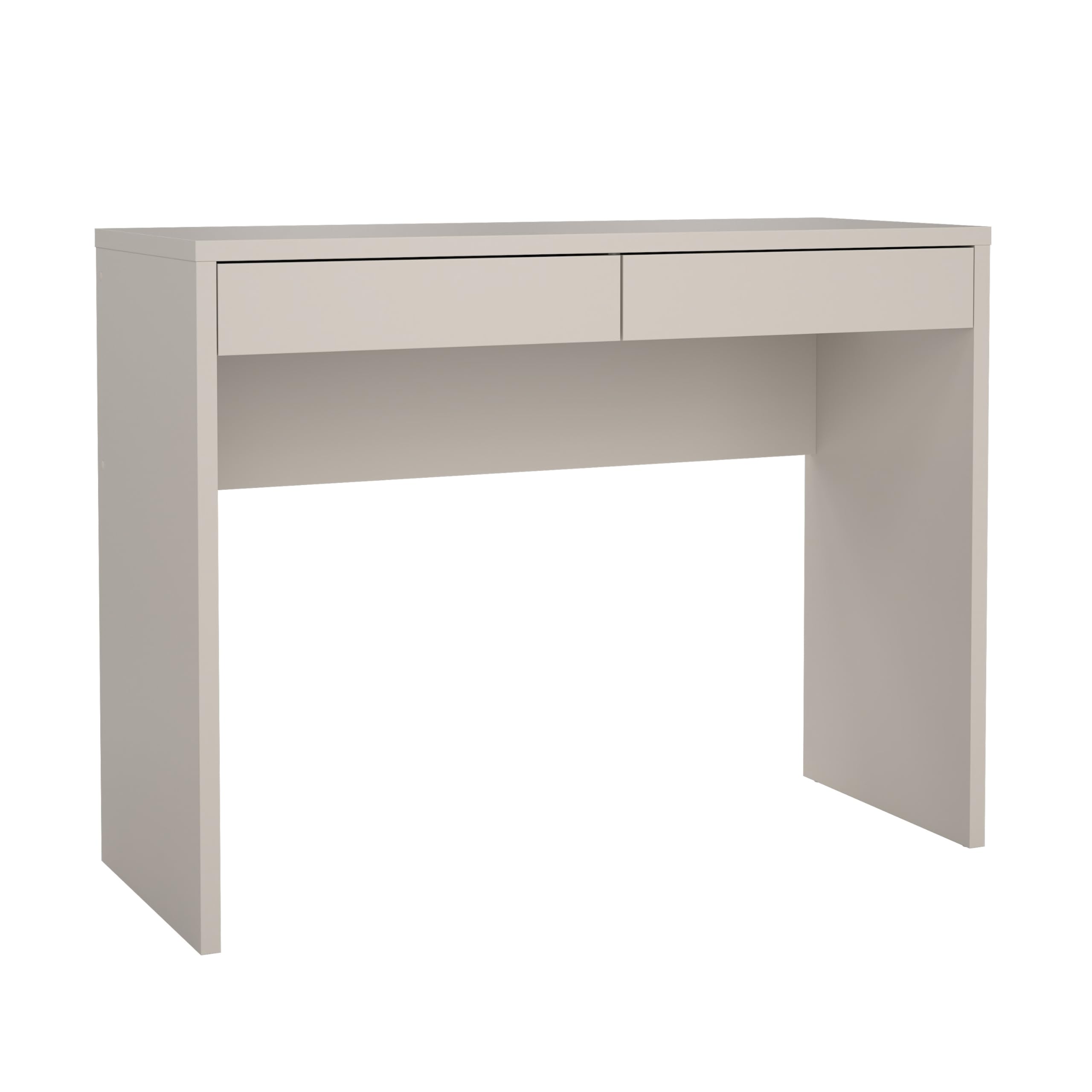 Tvilum Schreibtisch mit 2 Schubladen, 100,1 x 39,9 x 76,5 cm, Computertisch Beige, Bürotisch, Konsolentisch, Für Arbeitszimmer, Schlafzimmer, Wohnzimmer, Flur
