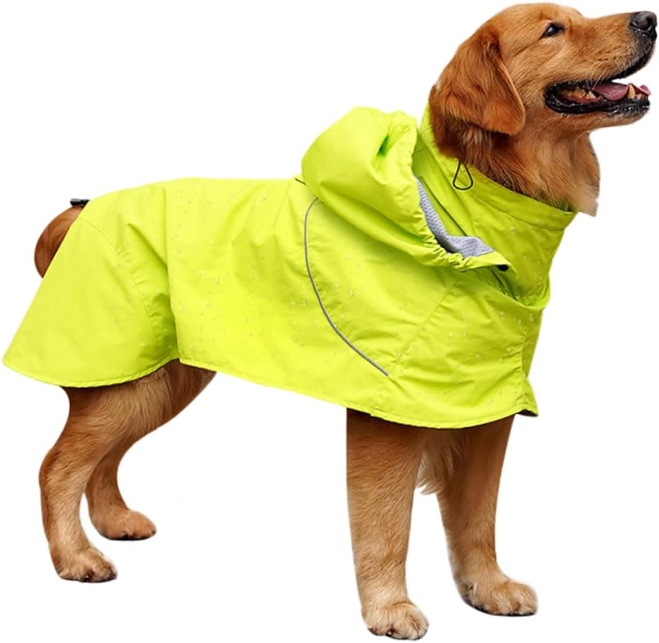 Nylon Dog Raincoat Dog Clothes Pet Rain Jacket Rainwear Raincoat Harness Fashion Pet Rain Coat