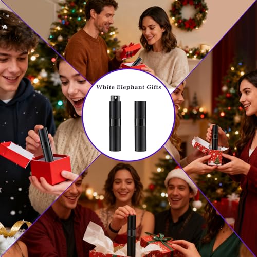 8ML Perfume Travel Refillable Portable Perfume Atomizer Bottle - Stocking Stuffers for Adults Men Women,White Elephant Gifts for Adults,Travel Essentials,Christmas Gifts(Balck,2Pack) - Image 6