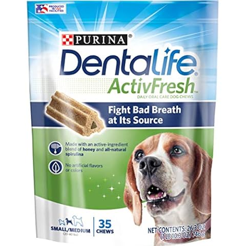 Purina DentaLife Dental Care Small/Medium Dog Chews, ActivFresh Daily Oral Care - 35 ct. Pouch Cover