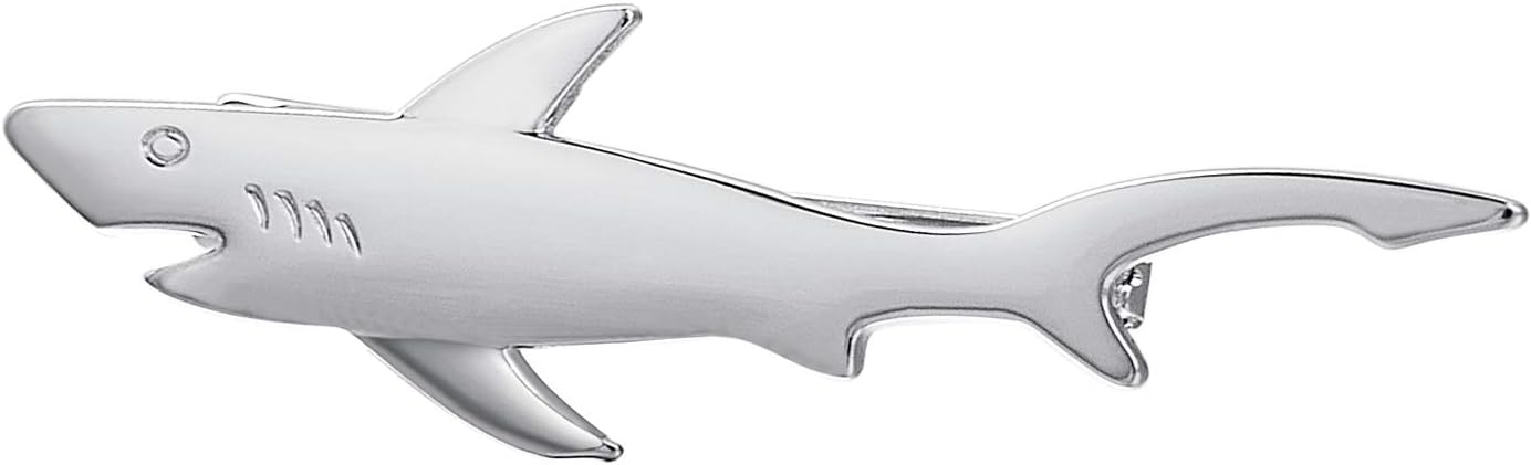 Novelty Marine Animals Tie Clip for Men Shark Whale Unique Cool Personalized Business Tie Bar Pin Jewelry for Valentine's Day Gifts