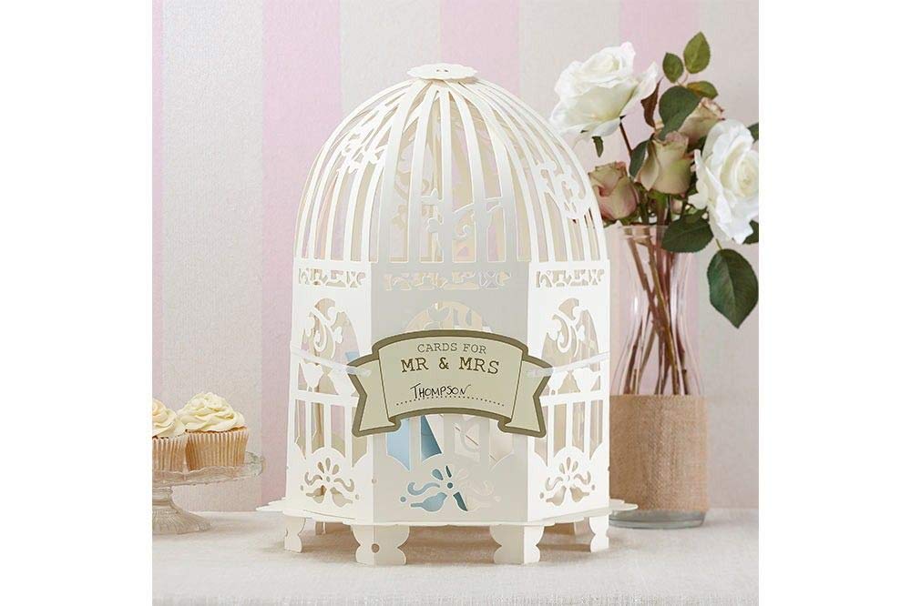 Ginger Ray Ivory Vintage Birdcage Card Post Box for Weddings and, Parties