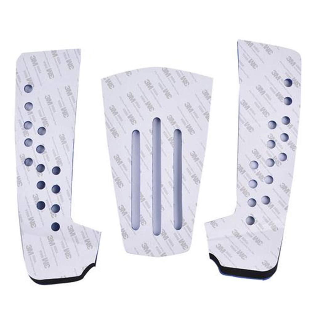 3 Set 3 Stück Surfboard Traktionspad Stomp Pad Surfbrett rutschfeste EVA Schwanzmatte Fußgriff Surfen Zubehör 3 Streifen schwarz 3 Linien