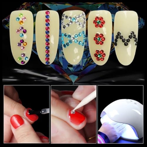 TOKIDNY 1000個入りアクリルラインストーン3mmサイズの装飾用くりすたるアクセサリーDIYクラフトや結婚式のテーブルデコレーションに最適な花瓶フィラー [2]