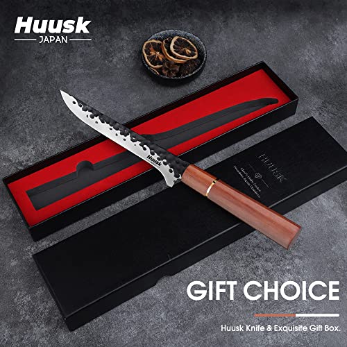 Huusk Boning Knife for Meat Cutting, 7 Inch Fillet Knife Hand