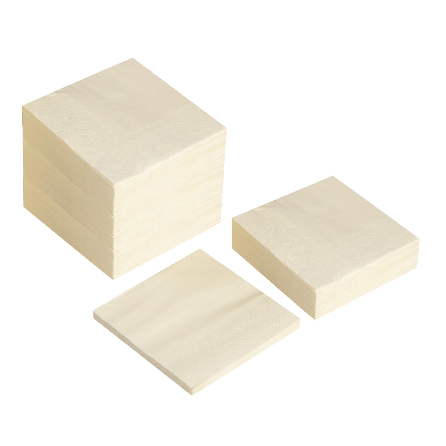 200 Pack Cocktail Napkin 2-Ply Dessert Napkins Folded 5 x 5 Inches Disposable Napkins for Dinner Wedding Birthday Baby Shower Party Bridal Anniversary