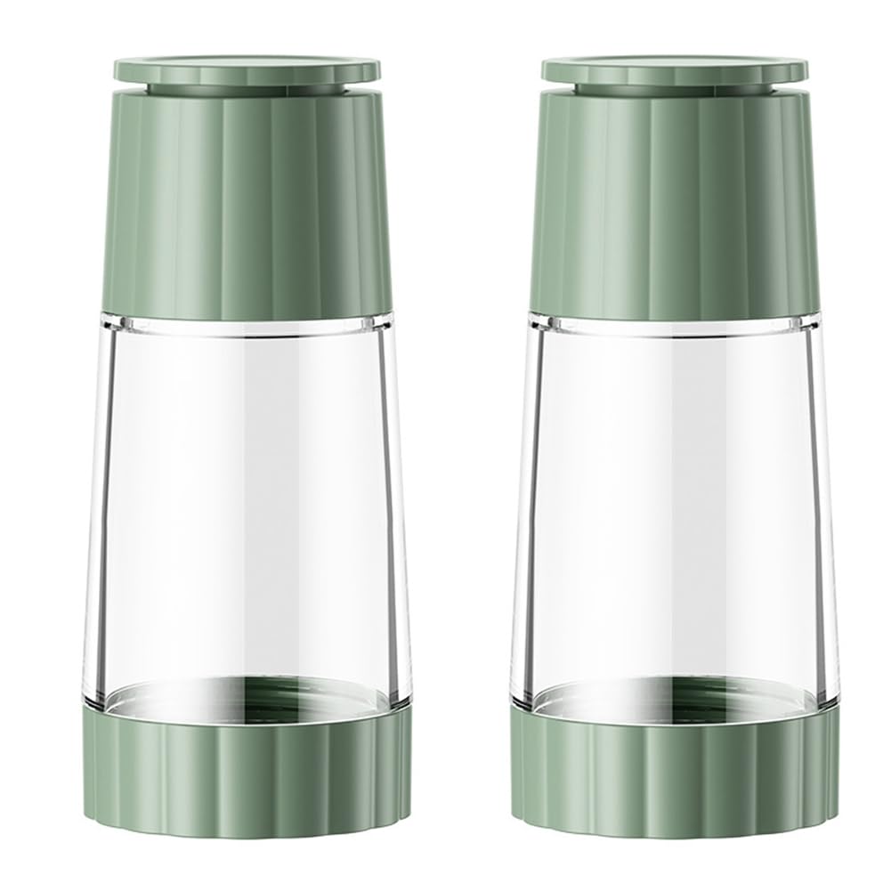 Sizoriruk Pepper Grinder Manual Peppercorns Sea Salt Grinding Bottle Pepper Powder Grinding Household Seasoning Bottle Green
