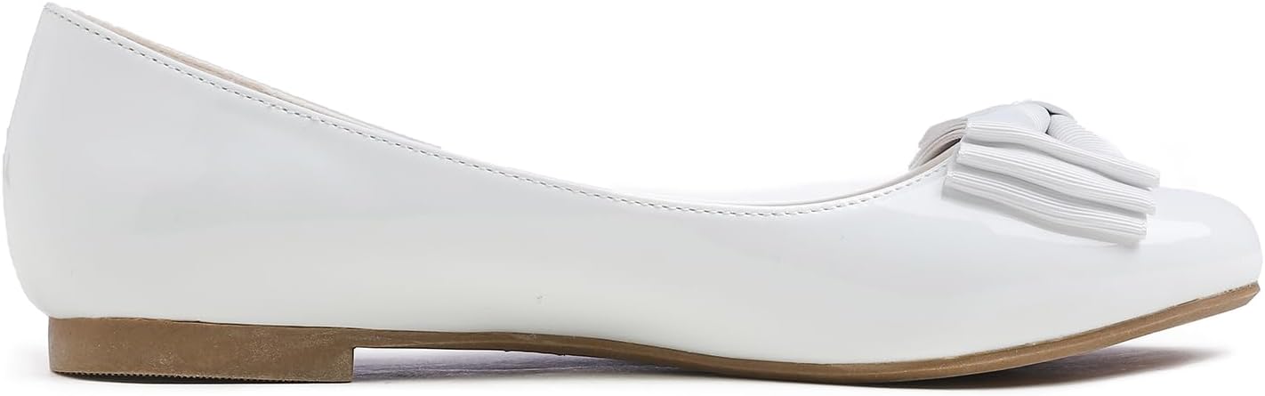 Feversole Women's Round Toe Cute Bow Trim Ballet Flats - Image 4