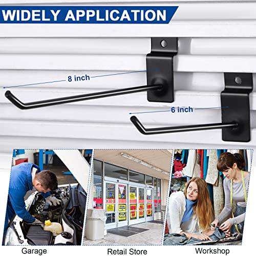 Moxweyeni 100 Pack Slatwall Hooks Panel Display Hooks Slatwall Accessories Heavy Duty Slat Wall Hanging Hooks Metal Slatwall Hooks And Hangers For Garage Shop Retail Display thumb #4