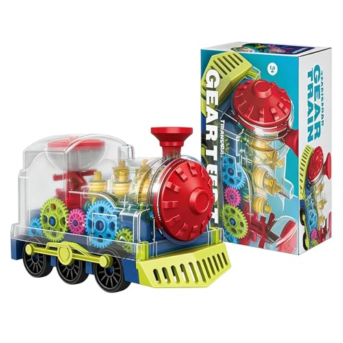Genérico Tren de Juguete Infantil   Vehículo Infantil a Batería con Luces y Música | Trenes de Engranajes para niños,para Niños y Niñas, Cumpleaños, Hogar, Escuela, Jardín Infantil,