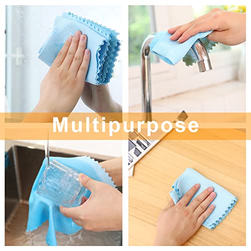 Microfiber Streak Free Cleaning Cloth Multi-Functional Reusable Lint Free Cloths Fish Scale Towels Easy To Clean Car，Mirror，Glass，Stainless Steel，Bowl，Table Set Of 12 Pcs Size：12*15.8Inch #TOP7